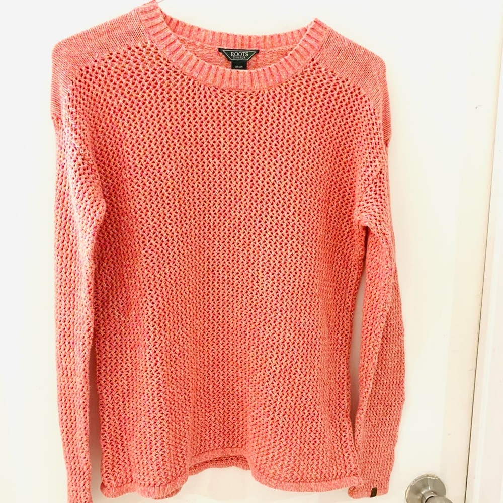 Roots cotton loose knit sweater